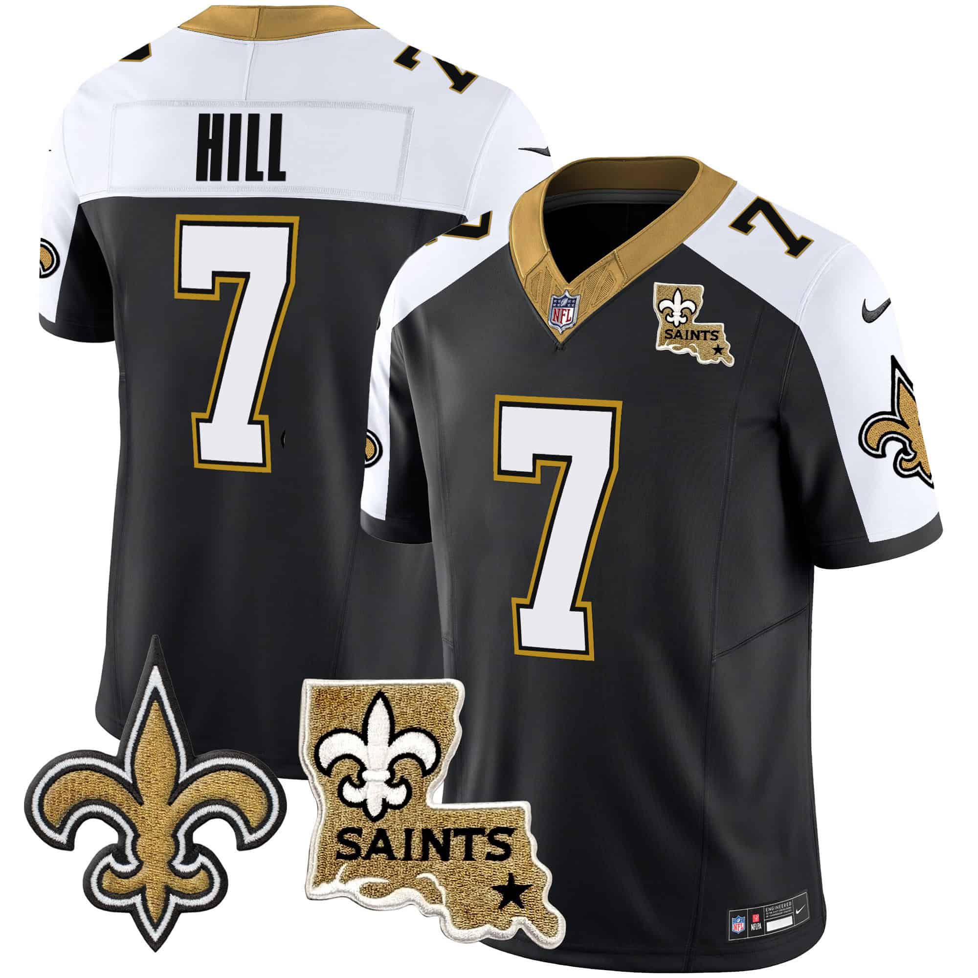 Men New Orleans Saints #7 Hill Black 2024 Nike Vapor Limited NFL Jersey->indianapolis colts->NFL Jersey